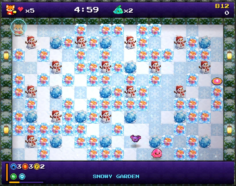 Poof Pals: karlı bahçe bölümü